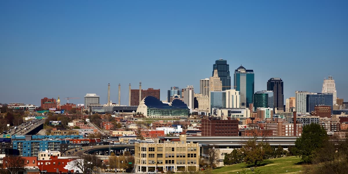 Kansas City buildings under blue sky