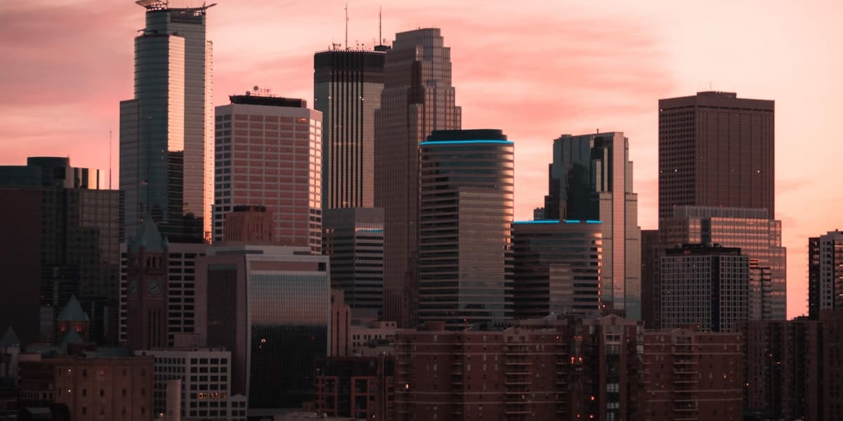 Minneapolis skyline at night